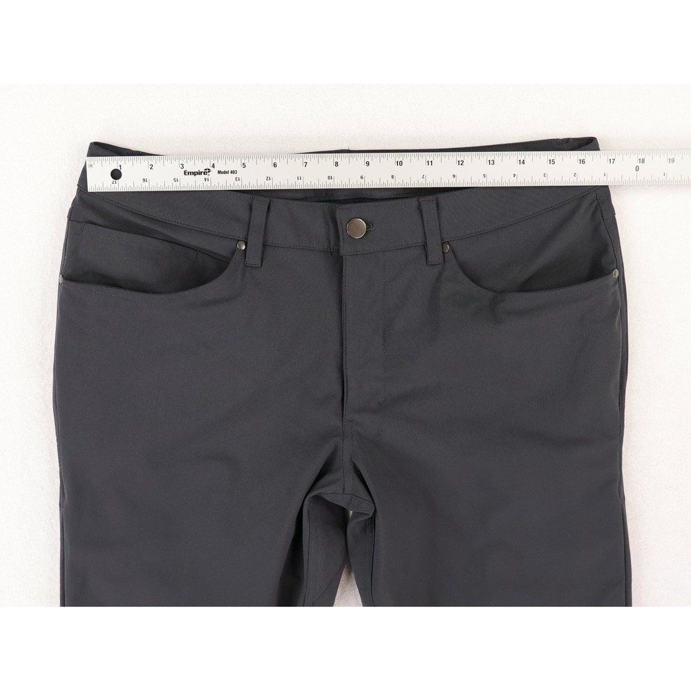 Lululemon ABC Pant Classic Mens 33x31 Obsidian Grey Warpstreme Chino M5ADES - Picture 8 of 12